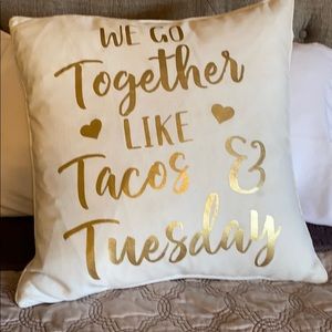 18” X 18” throw pillow.